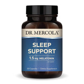 Dr. Mercola Sleep Support bottle front view for a calm night routine.