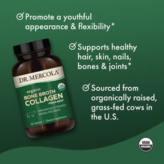 Dr. Mercola USDA Organic certification badge on packaging signals trusted quality.