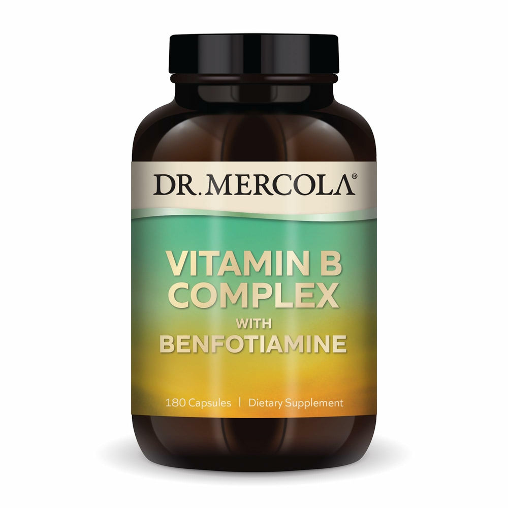 Dr. Mercola Vitamin B Complex Benfotiamine bottle for daily wellness