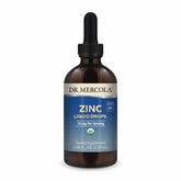 Dr. Mercola Zinc Liquid Drops bottle showing organic zinc for daily immune support.