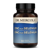 Dr. Mercola Zinc Plus Selenium bottle front showing mineral blend packaging