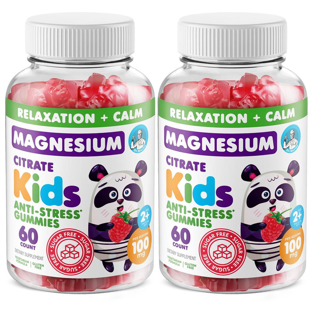 DR. MORITZ Raspberry Magnesium Gummies bottle highlights sugar-free sleep support
