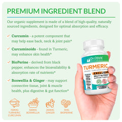 Ingredients scene featuring ginger boswellia and quercetin for joint and gut support