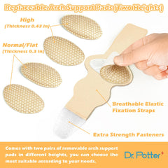 DR. POTTER+ breathable inner lining reduces slipping and keeps feet cool.