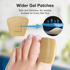 DR.RAPID hydrogel patches provide breathable coverage for nails.