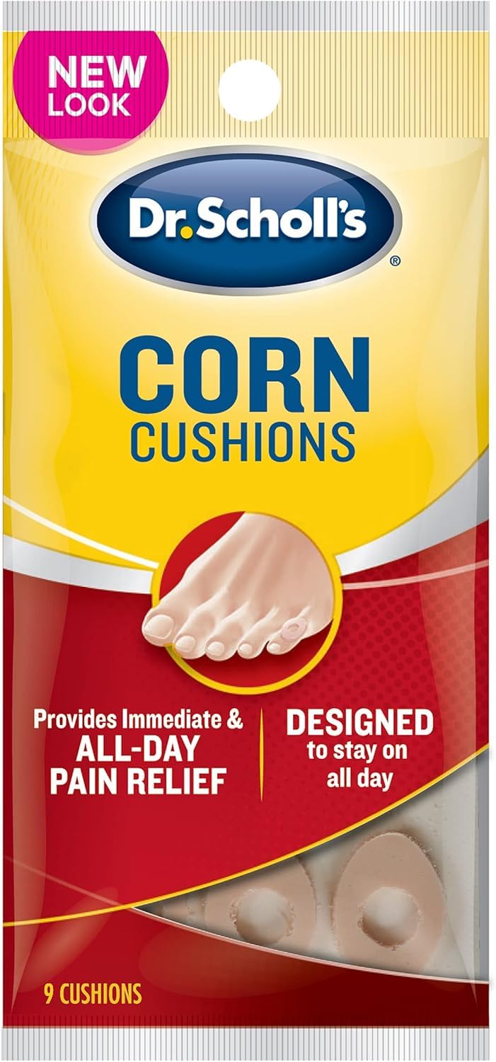 Dr. Scholl's Corn Cushions, parche para callos, alivio inmediato y protección diaria.