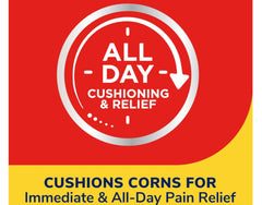 Dr. Scholl's Corn Cushions worn with casual shoes for daily comfort.