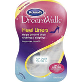 Dr. Scholl's DreamWalk Clear Gel Heel Liner inside shoe delivers discreet comfort and reduces rubbing.