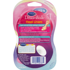 Dr. Scholl's DreamWalk Clear Gel Heel Liner removal image shows easy fit and secure wear.