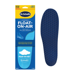 Dr. Scholl's Float-On-Air insoles provide full-foot cushioning for lasting comfort.