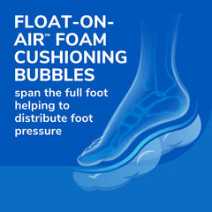 Dr. Scholl's Float-On-Air insoles with Stay Fresh neutralize odor for fresher feet.