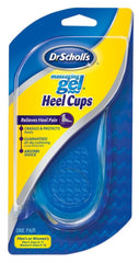 Dr. Scholl's Massaging Gel Heel Cups side view showing compact, shock-absorbing support.