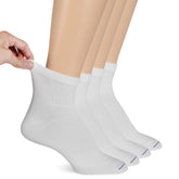 Dr. Scholl's medias blancas para mujer, paquete de seis pares, uso diario.
