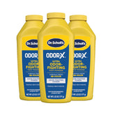Dr. Scholl's Odor-X Ultra powder tub front view for all-day freshness.