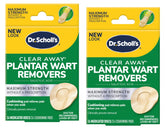Dr. Scholl's Clear Away Wart Remover Plantar packaging close-up for home use.