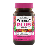 Dr. Schulze's Super-C Plus bottle highlighting vegan vitamin C for daily immune and skin support.