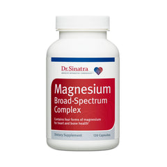 Dr. Sinatra Magnesium Broad-Spectrum bottle pour demonstrates easy daily use for heart support.