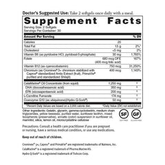 Dr. Sinatra Omega Q Plus label highlights premium ingredients for everyday heart health.