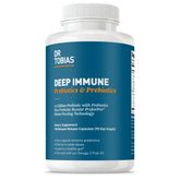 Dr. Tobias Deep Immune Probiotics bottle for daily gut and immune support.