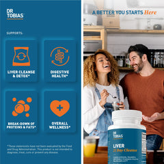 Dr. Tobias Liver Cleanse with digestive enzymes label detail.