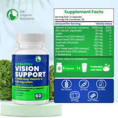 DR VITAMIN SOLUTIONS Eye vitamins capsules for daily eye care.