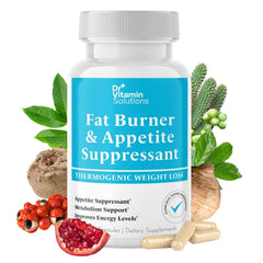 DR VITAMIN SOLUTIONS fat burner bottle powering energized workouts