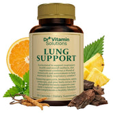 DR VITAMIN SOLUTIONS Lung Detox bottle cap for daily breathing support.