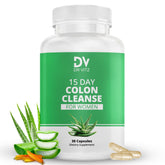 Dr Vitz 15 Day Colon Cleanse bottle promotes gentle detox for daily gut comfort.