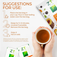 Dr. Zisman ZT Slimming iced tea served over ice for a cooling break.