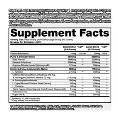 DRAGON PHARMA Venom Extreme tub label closeup highlighting caffeine formula.