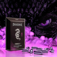 DRAGONX Silver bottle-side angle emphasizes long-lasting stamina potential