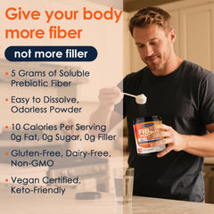 DRFOSTER soluble fiber powder dissolves clear with no clumps