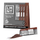 Drink LMNT zero sugar hot chocolate scoop in a mug for cozy hydration.