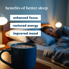Moment Sleep Powder dissolving into hot milk for a cozy evening cup
