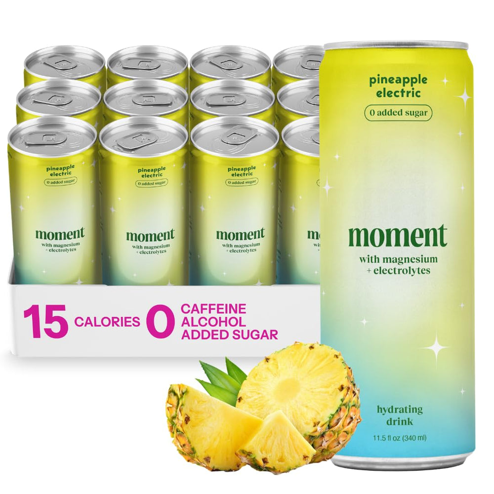 Drink Your Meditation Moment Sparkling Pineapple bottle for daily balanced hydration.