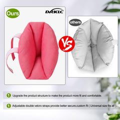 DRKLC foot pillow with two adjustable straps for secure fit during recovery