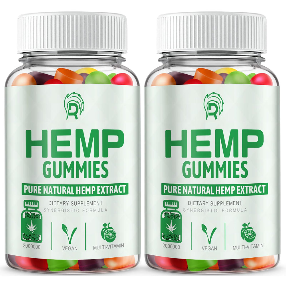 Drloton hemp gummies 2-pack bottle suggesting calm focus for daily use.