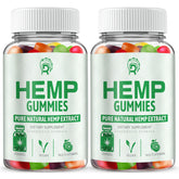 Drloton hemp gummies 2-pack bottle suggesting calm focus for daily use.