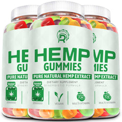Drloton Hemp Gummies jar closeup highlights natural ingredients for daily wellness.