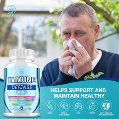 Drloton Immune Support label close-up emphasizing 10-in-1 formula.