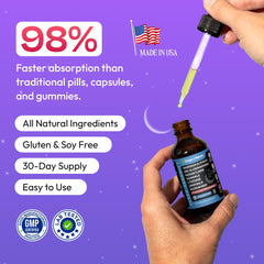 Dropper application shows quick, controlled daily dosage.