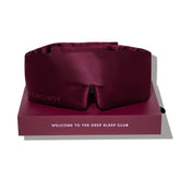 DROWSY Silk Sleep Mask shows face hugging design for full night comfort.