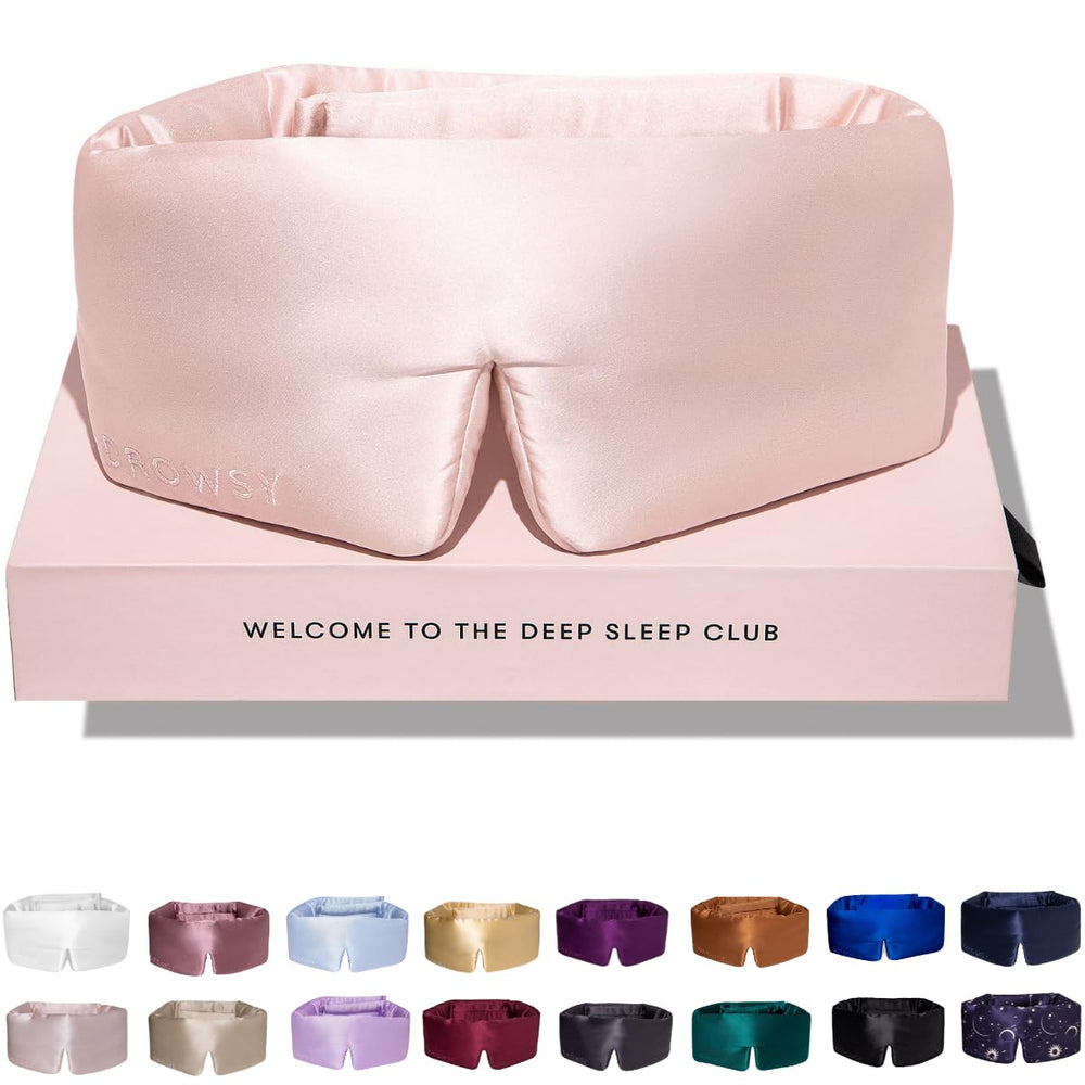 Drowsy Silk Sleep Mask Sunset Pink packaging and unboxing experience.