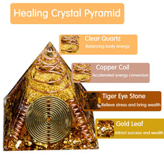 DRTMLY Orgone Pyramid copper coils design enhances energy in living space.