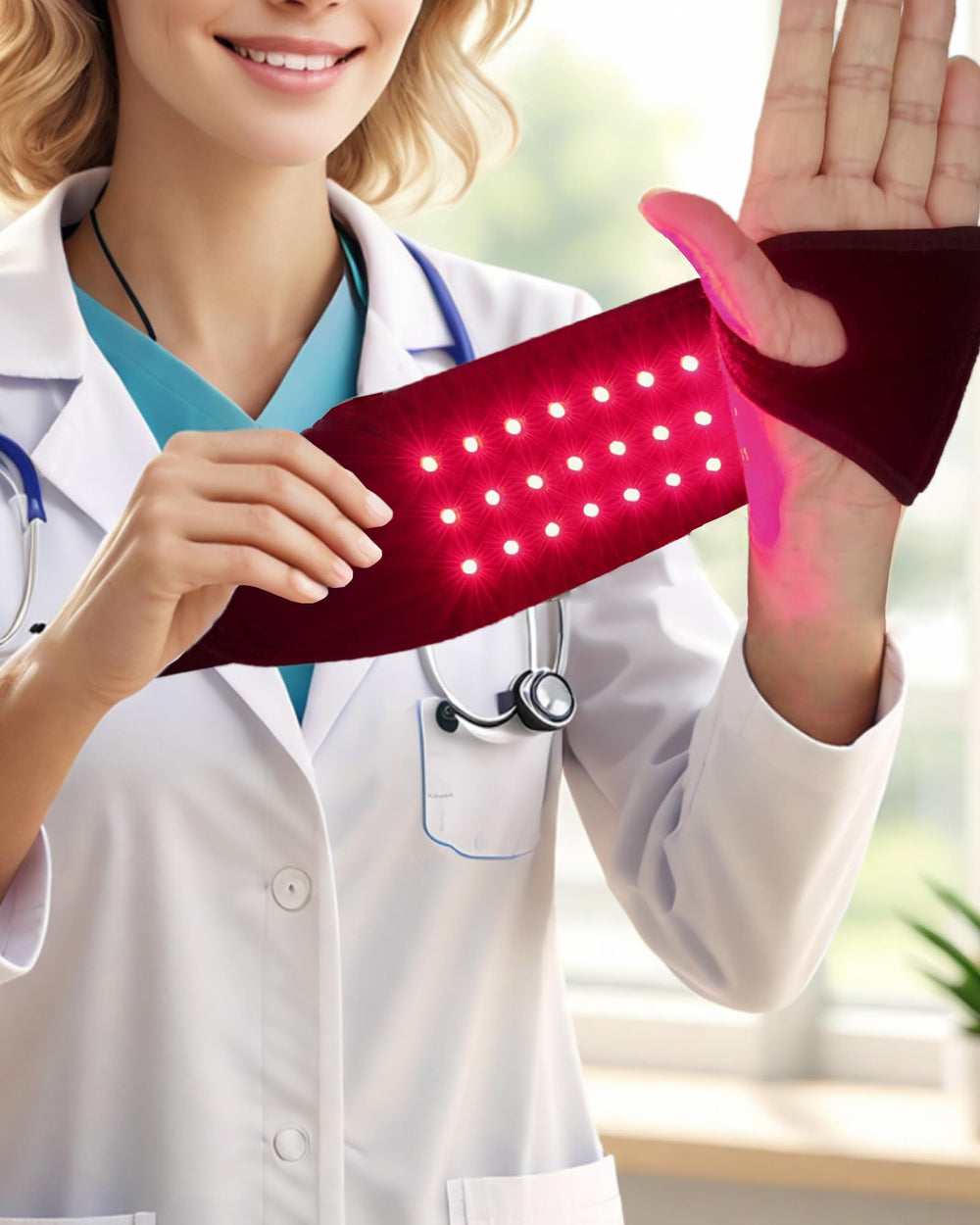 Dr.WYFOOT red light wristband with 36 LEDs for post activity wrist comfort