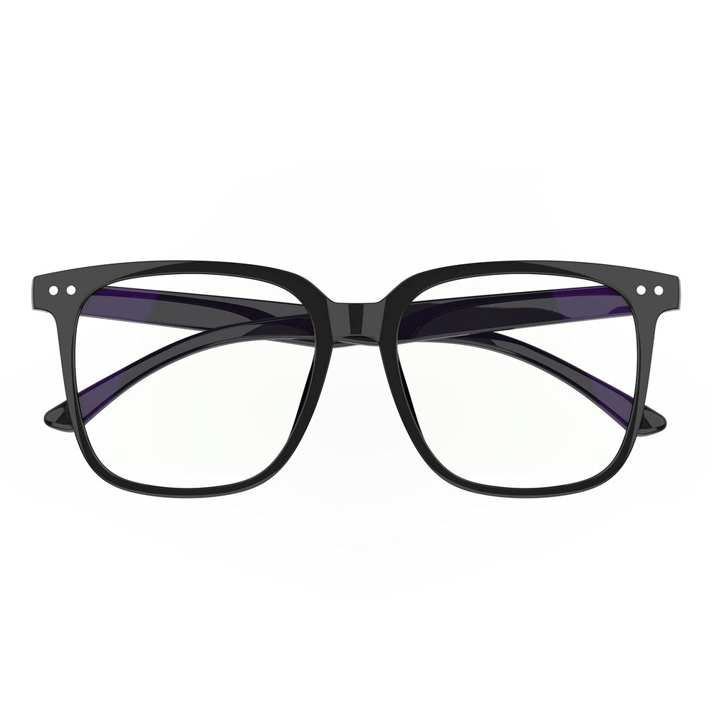 DTIUGUTAE blue light blocking glasses with an oversized black frame for all-face shapes and day-long comfort