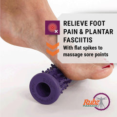 Due North Rubz roller shows flat-spike texture for targeted relief.