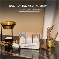 Dukhni Oud Ya Aini oil emphasizes warm amber and nutmeg ambiance for cozy spaces.