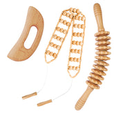 Dukucr wood therapy roller rope for self-massage and tension relief.
