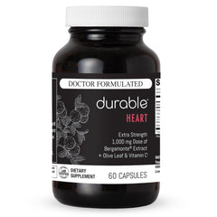 Durable Heart bergamonte bottle showing citrus bergamot capsules for heart support